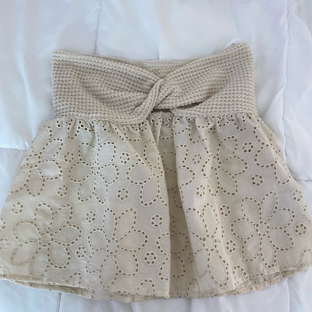 cute strapless skirt top